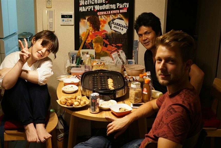 Takoyaki party chez mes hôtes