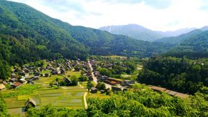 La vue sur shirakawago