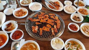un barbecue coréen