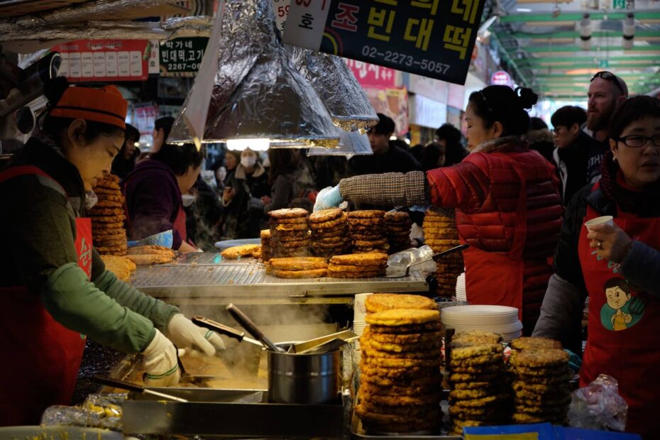 Le marché de Gwangjang à Séoul