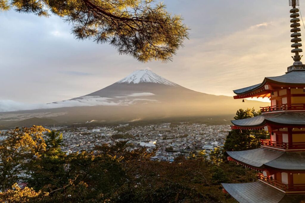 La pagode Chureito face au mont Fuji