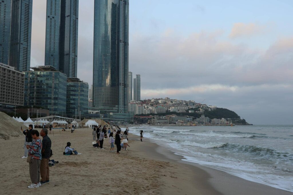 La plage à Busan